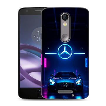 Пластиковый чехол на Lenovo Moto X Force с принтом Mercedes Мерседес Пластиковый чехол на Lenovo Moto X Force с принтом Mercedes Мерседес