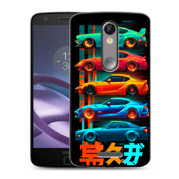 Пластиковый чехол на Lenovo Moto X Force с принтом машины тачки