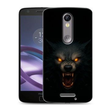 Пластиковый чехол на Lenovo Moto X Force с принтом Волк