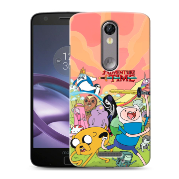Пластиковый чехол на Lenovo Moto X Force с принтом Adventure time Время приключений