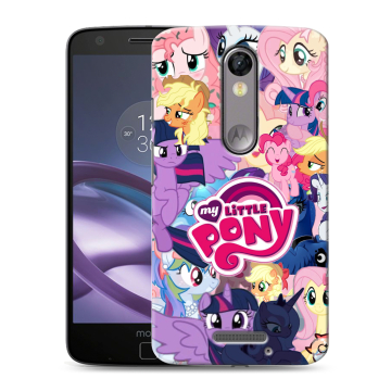 Пластиковый чехол на Lenovo Moto X Force с принтом My little pony Дружба чудо