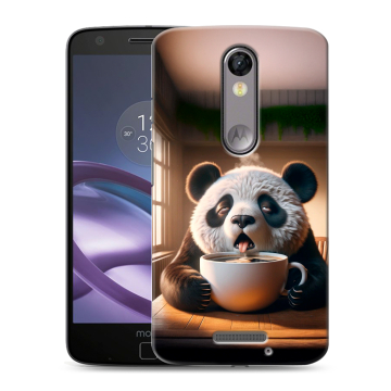 Пластиковый чехол на Lenovo Moto X Force с принтом смешная панда Пластиковый чехол на Lenovo Moto X Force с принтом смешная панда