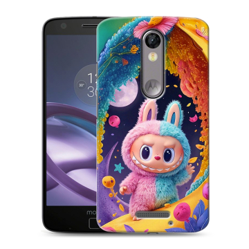 Пластиковый чехол на Lenovo Moto X Force с принтом Labubu Лабубу Пластиковый чехол на Lenovo Moto X Force с принтом Labubu Лабубу