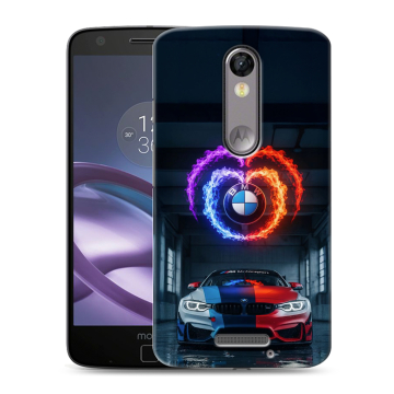 Пластиковый чехол на Lenovo Moto X Force с принтом BMW БМВ Пластиковый чехол на Lenovo Moto X Force с принтом BMW БМВ
