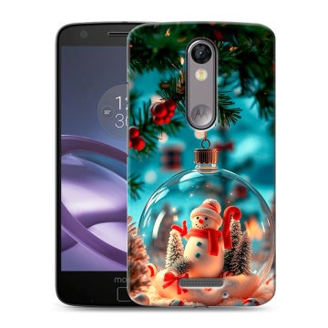 Пластиковый чехол на Lenovo Moto X Force с принтом Новый год