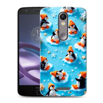 Пластиковый чехол на Lenovo Moto X Force с принтом Новый год