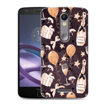 Пластиковый чехол на Lenovo Moto X Force с принтом Новый год