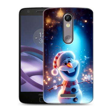 Пластиковый чехол на Lenovo Moto X Force с принтом Новый год