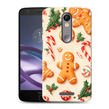 Пластиковый чехол на Lenovo Moto X Force с принтом Новый год
