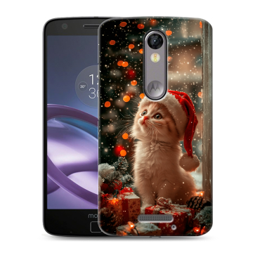 Пластиковый чехол на Lenovo Moto X Force с принтом Новый год