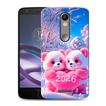 Пластиковый чехол на Lenovo Moto X Force с принтом Новый год