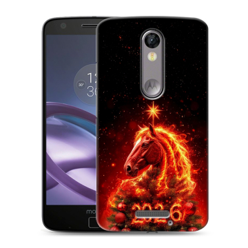 Пластиковый чехол на Lenovo Moto X Force с принтом Новый год
