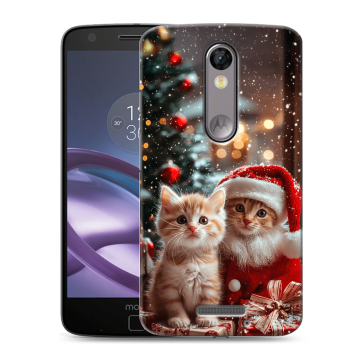 Пластиковый чехол на Lenovo Moto X Force с принтом Новый год