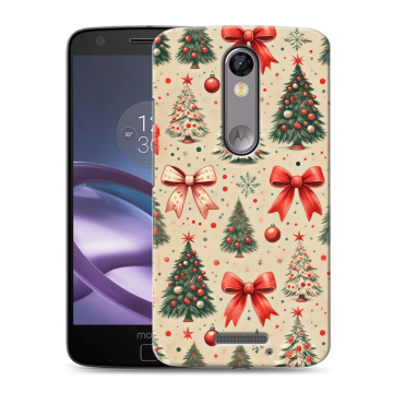 Пластиковый чехол на Lenovo Moto X Force с принтом Новый год