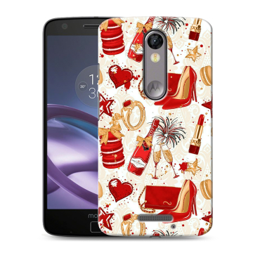 Пластиковый чехол на Lenovo Moto X Force с принтом Новый год