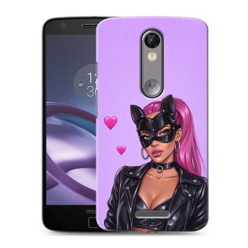 Пластиковый чехол на Lenovo Moto X Force с принтом женский