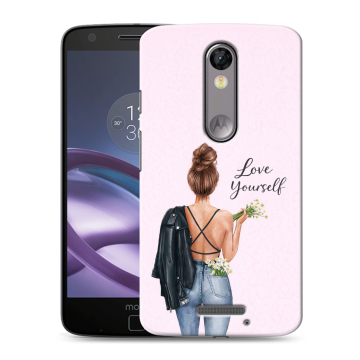 Пластиковый чехол на Lenovo Moto X Force с принтом женский Пластиковый чехол на Lenovo Moto X Force с принтом женский