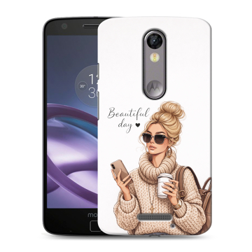 Пластиковый чехол на Lenovo Moto X Force с принтом женский Пластиковый чехол на Lenovo Moto X Force с принтом женский
