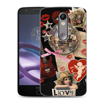 Пластиковый чехол на Lenovo Moto X Force с принтом для девочек