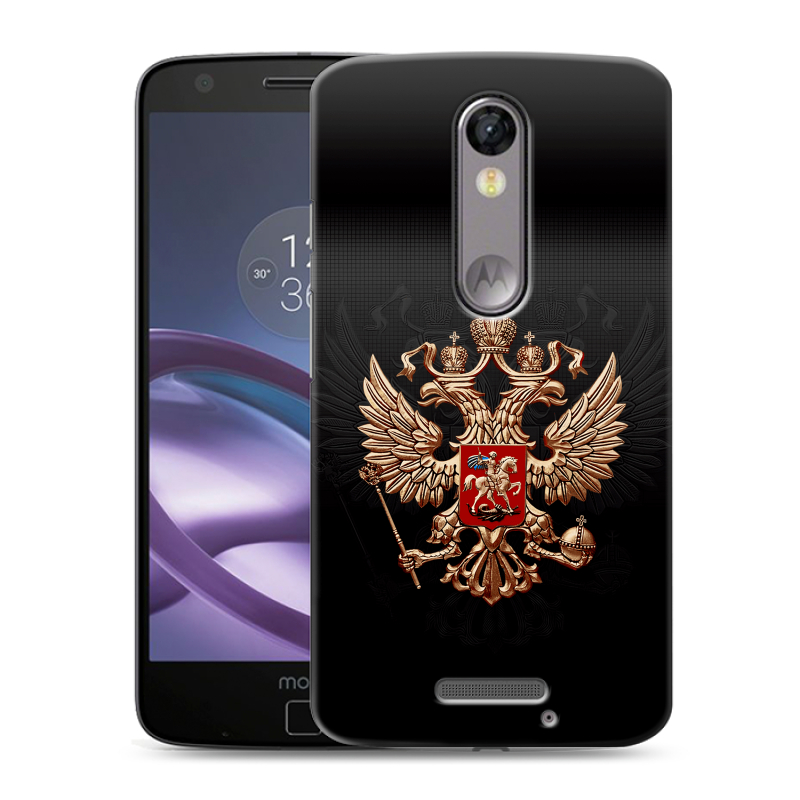 Пластиковый чехол на Lenovo Moto X Force с принтом Герб России Пластиковый чехол на Lenovo Moto X Force с принтом Герб России