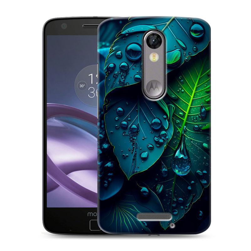 Пластиковый чехол на Lenovo Moto X Force с принтом Листья Пластиковый чехол на Lenovo Moto X Force с принтом Листья