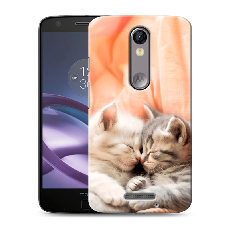 Пластиковый чехол на Lenovo Moto X Force с принтом Котята Пластиковый чехол на Lenovo Moto X Force с принтом Котята