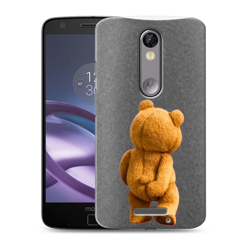 Пластиковый чехол на Lenovo Moto X Force с принтом Медведь Пластиковый чехол на Lenovo Moto X Force с принтом Медведь