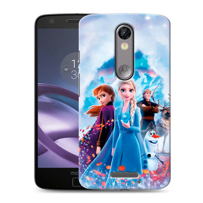 Пластиковый чехол на Lenovo Moto X Force с принтом Холодное сердце Frozen Пластиковый чехол на Lenovo Moto X Force с принтом Холодное сердце Frozen