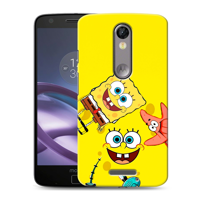 Пластиковый чехол на Lenovo Moto X Force с принтом Спанч боб Спанчбоб Пластиковый чехол на Lenovo Moto X Force с принтом Спанч боб Спанчбоб