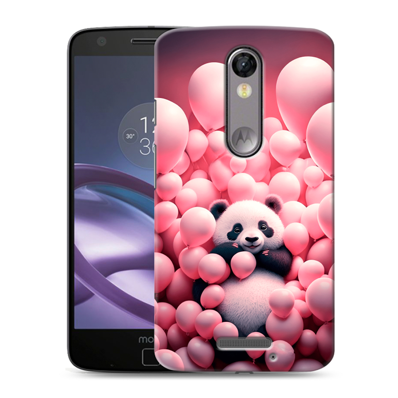 Пластиковый чехол на Lenovo Moto X Force с принтом Панда Пластиковый чехол на Lenovo Moto X Force с принтом Панда