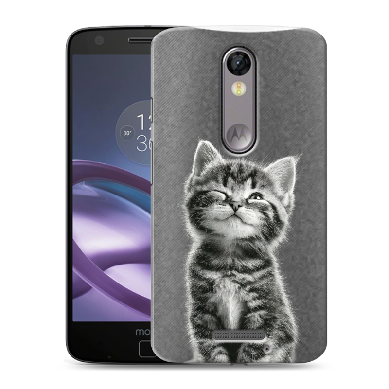 Пластиковый чехол на Lenovo Moto X Force с принтом Котенок Пластиковый чехол на Lenovo Moto X Force с принтом Котенок