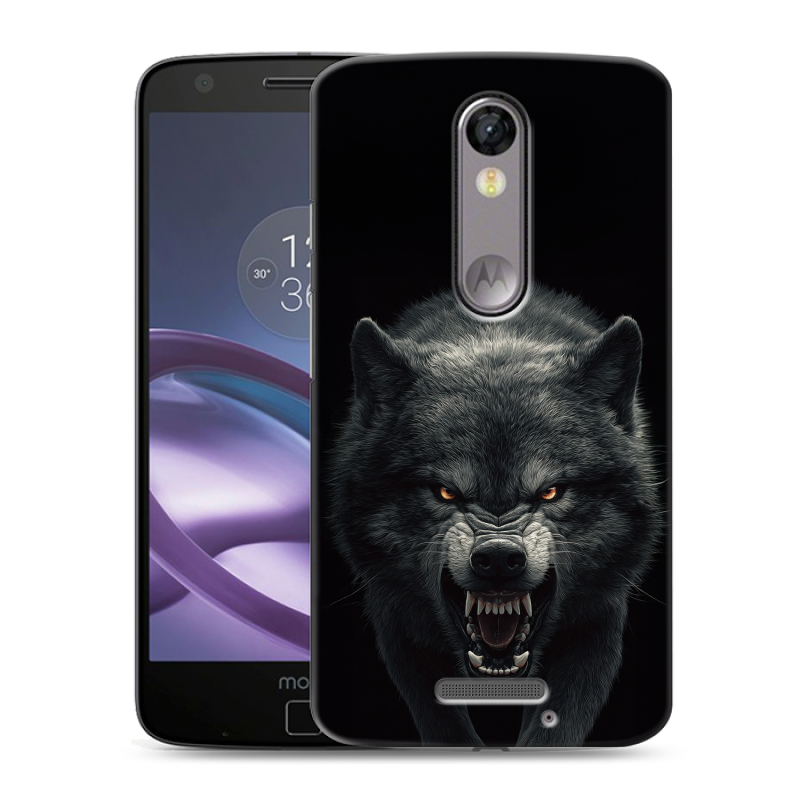 Пластиковый чехол на Lenovo Moto X Force с принтом Волк Пластиковый чехол на Lenovo Moto X Force с принтом Волк