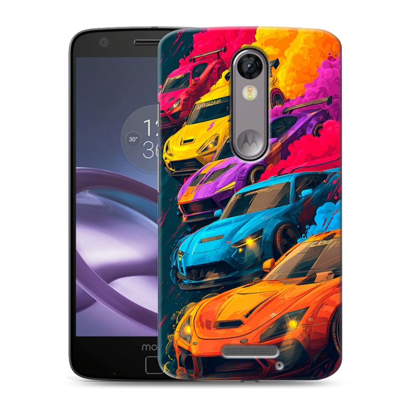 Пластиковый чехол на Lenovo Moto X Force с принтом Тачки Пластиковый чехол на Lenovo Moto X Force с принтом Тачки