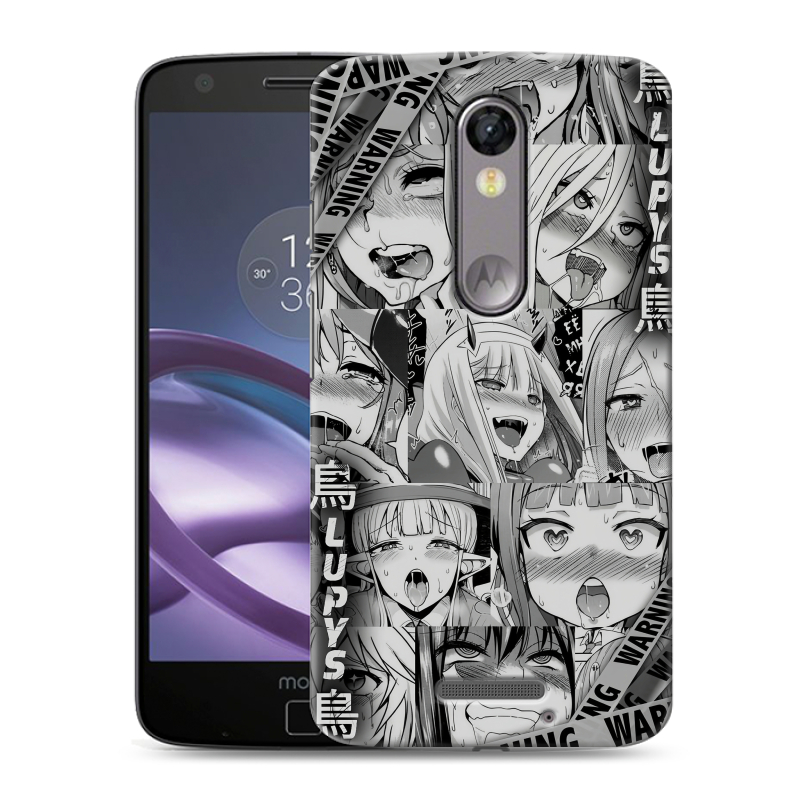 Пластиковый чехол на Lenovo Moto X Force с принтом Ahegao Ахегао Аниме Пластиковый чехол на Lenovo Moto X Force с принтом Ahegao Ахегао Аниме