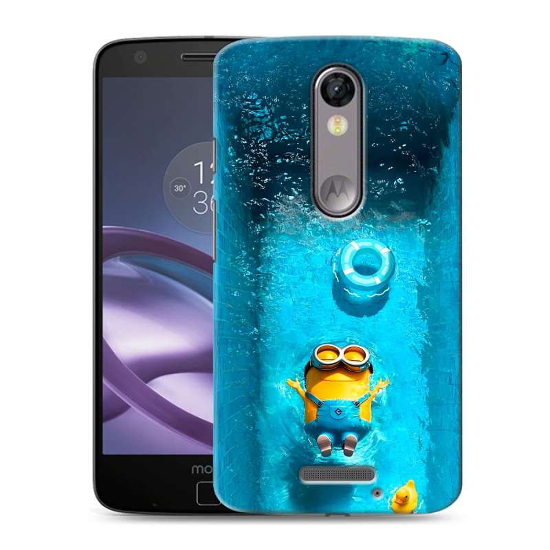 Пластиковый чехол на Lenovo Moto X Force с принтом Миньоны Пластиковый чехол на Lenovo Moto X Force с принтом Миньоны