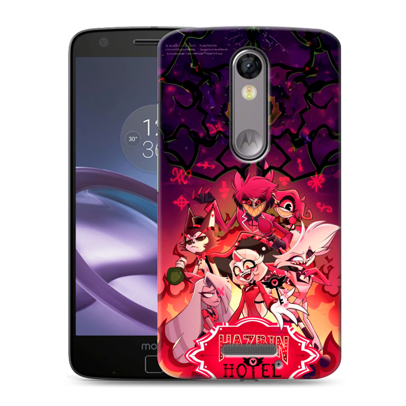 Пластиковый чехол на Lenovo Moto X Force с принтом Hazbin Hotel Отель Хазбин Пластиковый чехол на Lenovo Moto X Force с принтом Hazbin Hotel Отель Хазбин