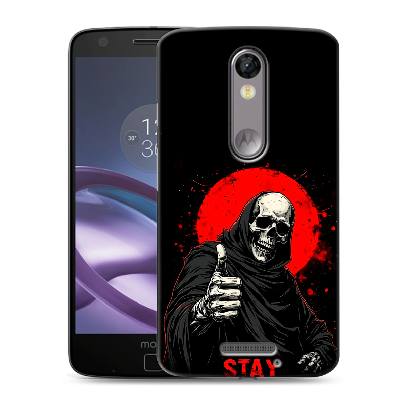 Пластиковый чехол на Lenovo Moto X Force с принтом смешной скелет Пластиковый чехол на Lenovo Moto X Force с принтом смешной скелет