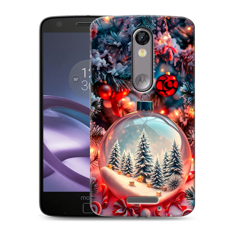 Пластиковый чехол на Lenovo Moto X Force с принтом Новый год Пластиковый чехол на Lenovo Moto X Force с принтом Новый год