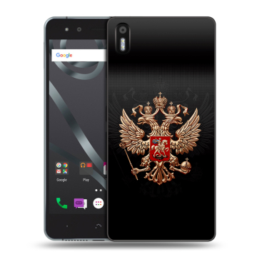 Силиконовый чехол на BQ Aquaris X5 с принтом Герб России