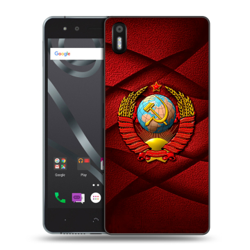 Силиконовый чехол на BQ Aquaris X5 с принтом Герб СССР