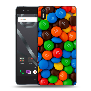 Силиконовый чехол на BQ Aquaris X5 с принтом Конфеты