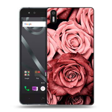 Силиконовый чехол на BQ Aquaris X5 с принтом Цветы розы