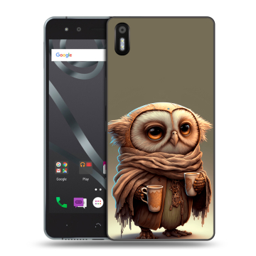 Силиконовый чехол на BQ Aquaris X5 с принтом Сова
