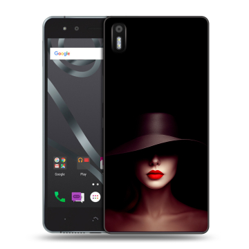 Силиконовый чехол на BQ Aquaris X5 с принтом Девушка в шляпе
