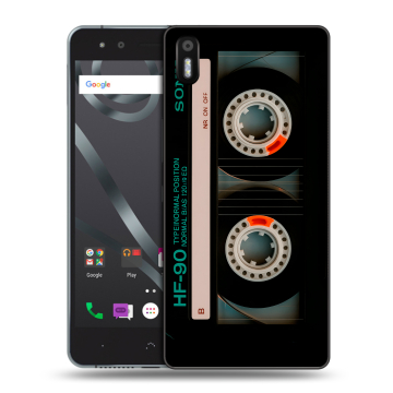 Силиконовый чехол на BQ Aquaris X5 с принтом Кассета
