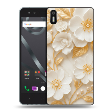 Силиконовый чехол на BQ Aquaris X5 с принтом Цветы