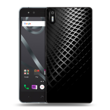 Силиконовый чехол на BQ Aquaris X5 с принтом Текстура металла