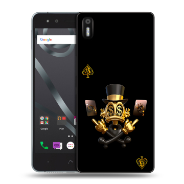 Силиконовый чехол на BQ Aquaris X5 с принтом Золотой скрудж макдак