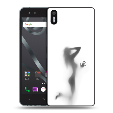 Силиконовый чехол на BQ Aquaris X5 с принтом Силуэт