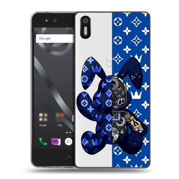 Силиконовый чехол на BQ Aquaris X5 с принтом Луи робот